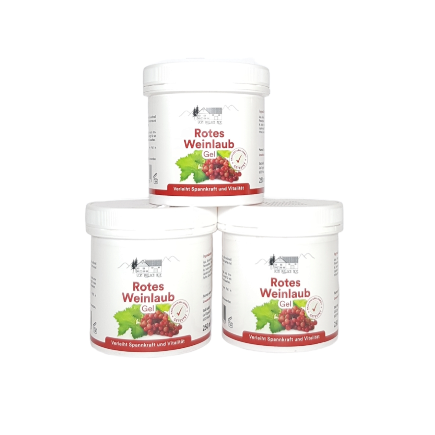 Gel list rdeče vinske trte 250ml