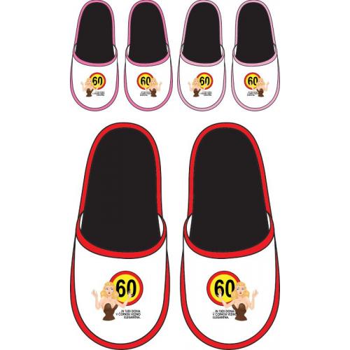 Hišni copati ~ šaljivi, ženski, za 60. let