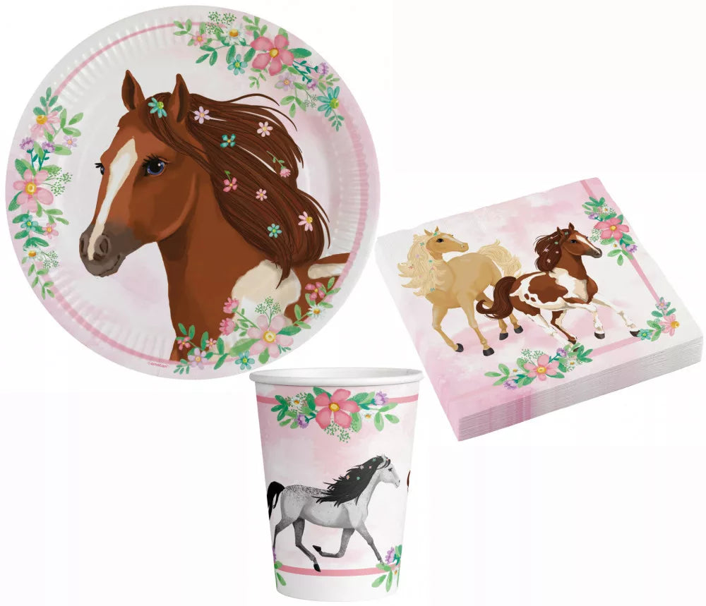 Konji namizni set za 8 otrok