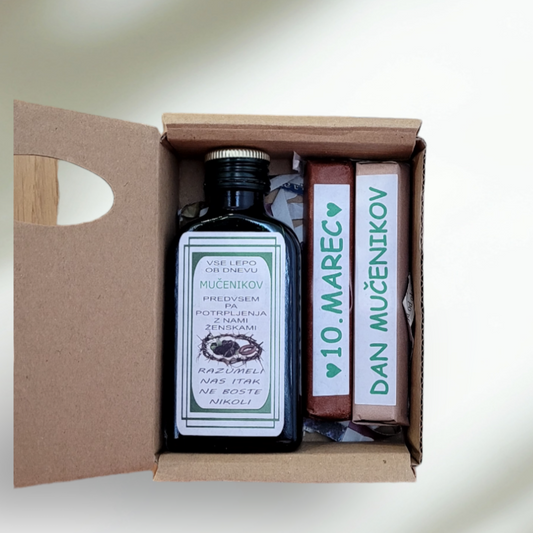 Darilni paket z zeliščnim likerjem