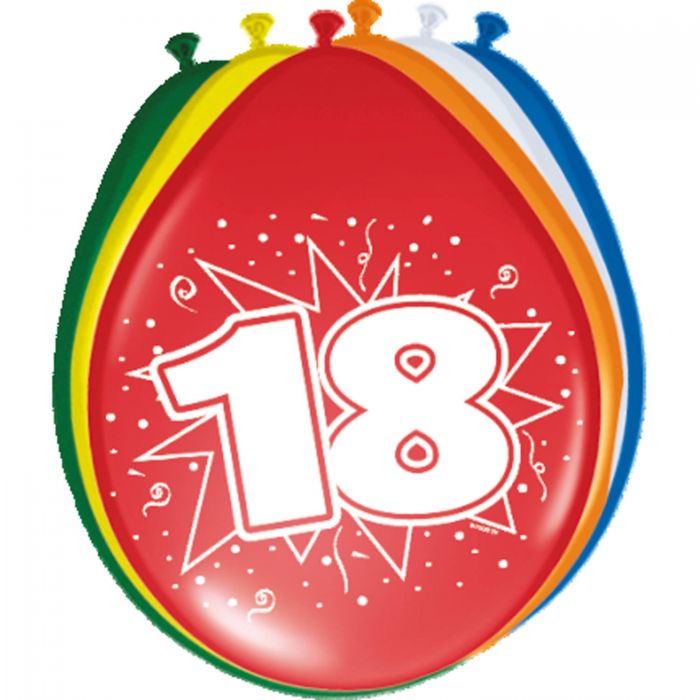 Barvni baloni lateks, številka 18