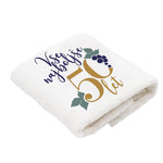 Brisača vse najboljše za 50 let, motiv grozda, bela, 100x50 cm, 100% bombaž