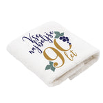 Brisača vse najboljše za 90 let, motiv grozda, bela, 100x50 cm, 100% bombaž