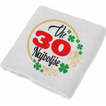 Brisača vse najboljše za 30 let, deteljica, 100x50 cm, 100% bombaž